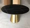 Стол Yoda Ø120, черный керамогранит, золотая ножка