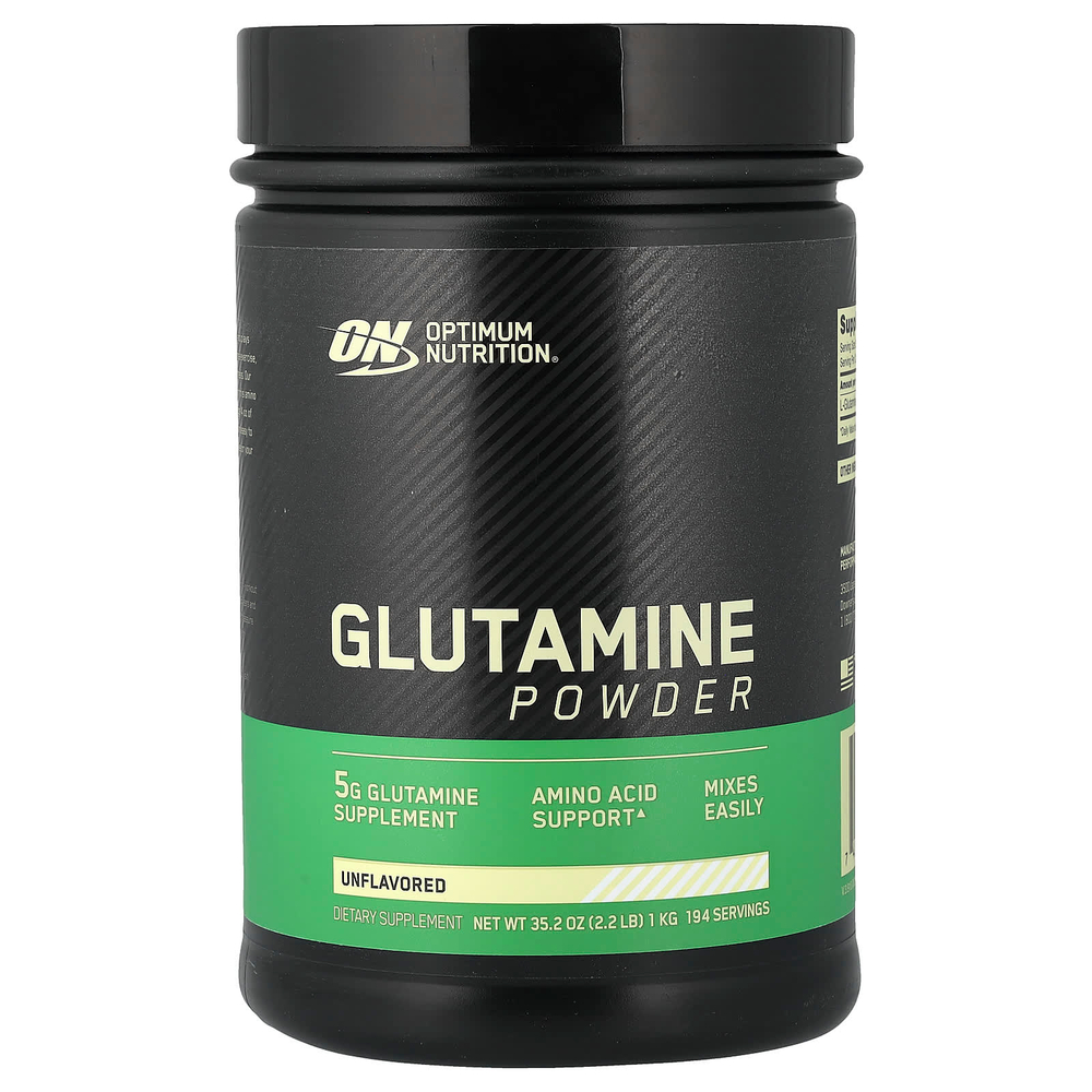 Optimum Nutrition, Глютамин в порошке, неароматизированный, 2,2 фунта (1 кг)