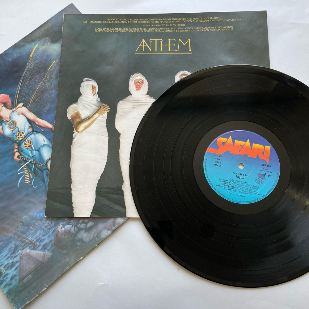 Винтажная виниловая пластинка LP Toyah Anthem (Италия 1981)