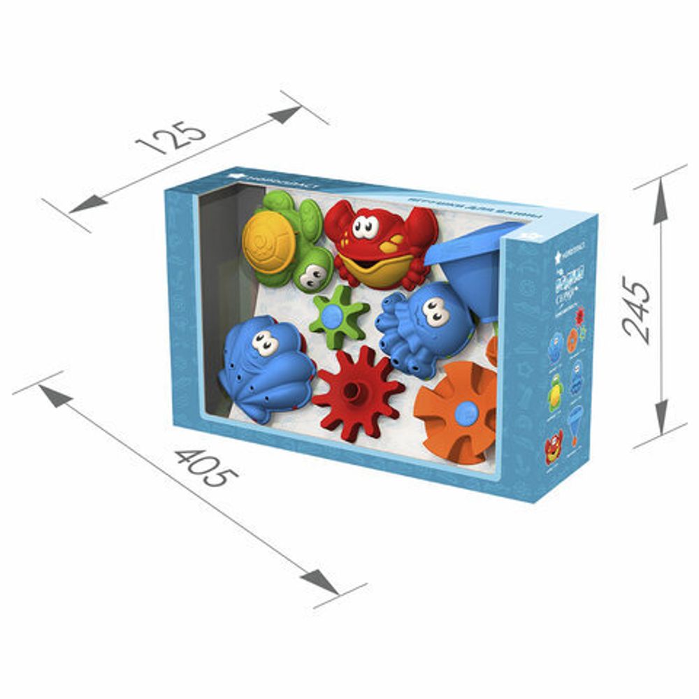 Игрушки для ванны в наборе, пластиковые, 6 шт., НОРДПЛАСТ, 741