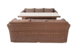 "Мокко Дабл" обеденная группа из искусственного ротанга, цвет коричневый