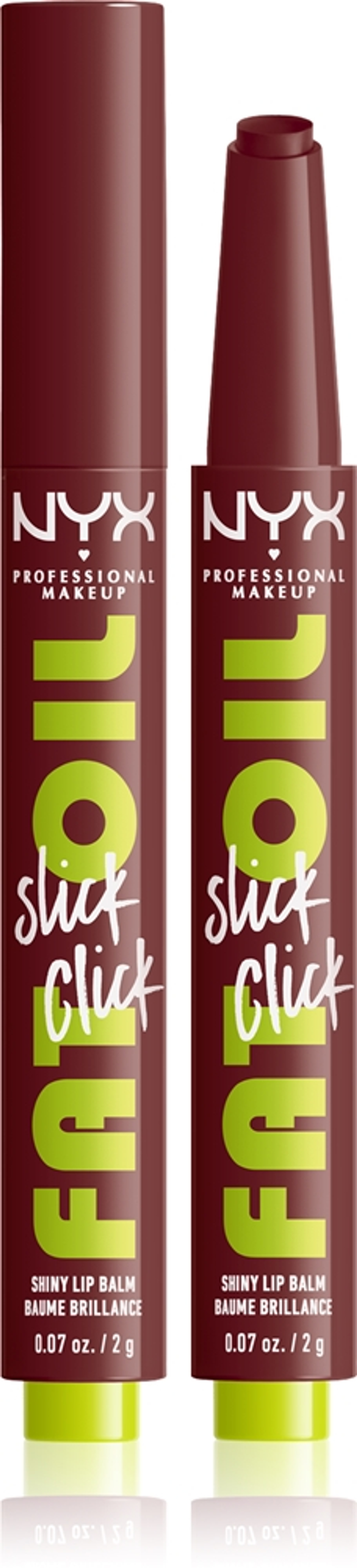 NYX Professional Makeup Fat Oil Slick Click - Тонирующий бальзам для губ оттенок 11 In A Mood, 2 g