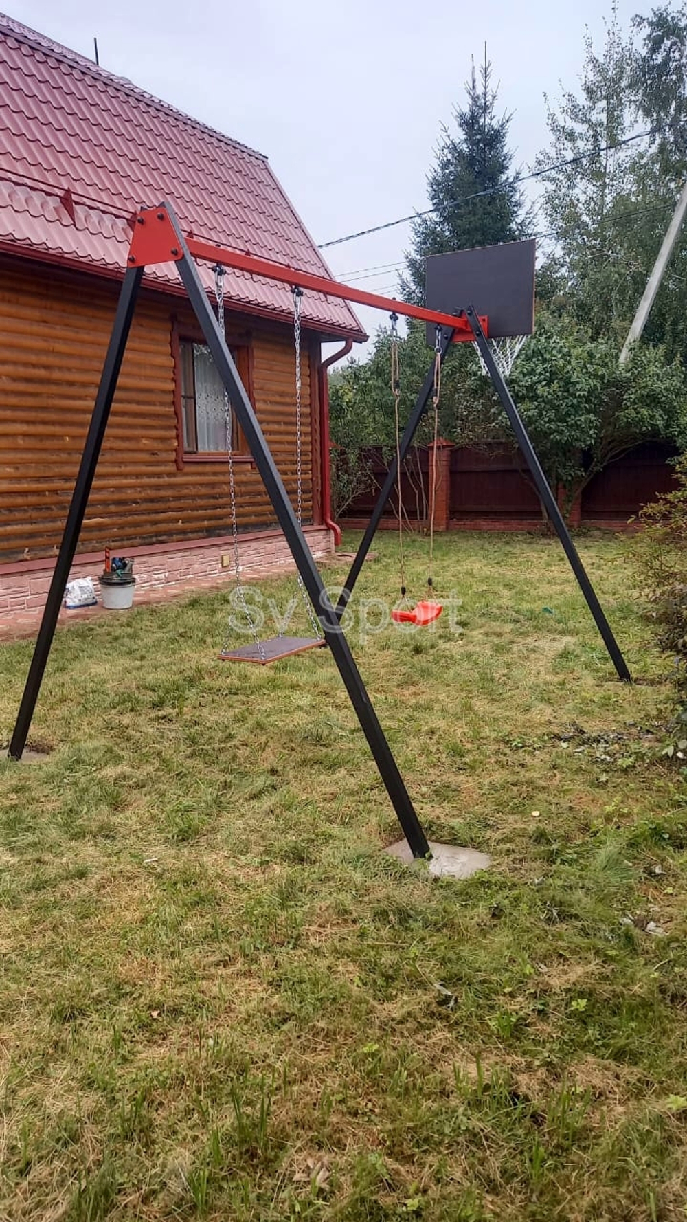 Монтаж уличных качелей Sv Sport