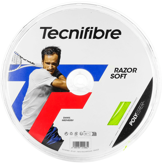 Теннисная струна Tecnifibre Razor Soft Lime - 1.3 Reel (200 м), арт. 04RRAS130L