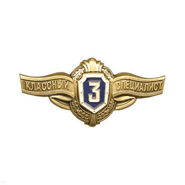 Значок Классность уставная, рядовой состав ВС РФ, 3 класс (Классный специалист)