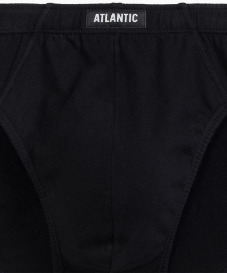 Мужские трусы (3шт) слипы спорт Atlantic 3BMP-322, хлопок, черный + серый меланж + темно-серый меланж