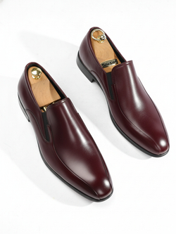 Туфли мужские бордового цвета минимализм в классическом исполнении V572бордо Vorsh