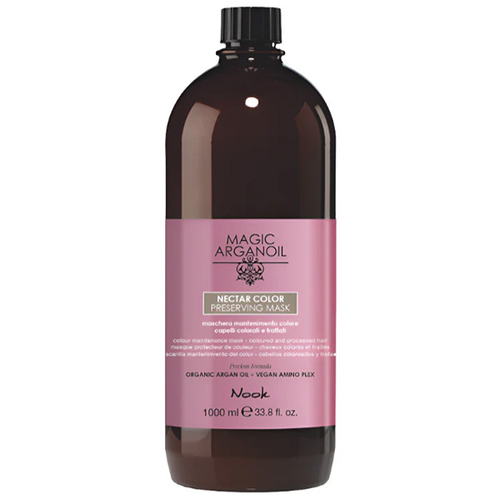 Ухаживающая стабилизирующая маска для окрашенных, обесцвеченных и химически обработанных волос pH3,8-4,2 Nook Magic Arganoil Nectar Color Preserving Mask 1000мл
