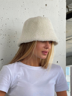 Премиальная Панама теплая из шерсти мериноса, белая, SilverFox