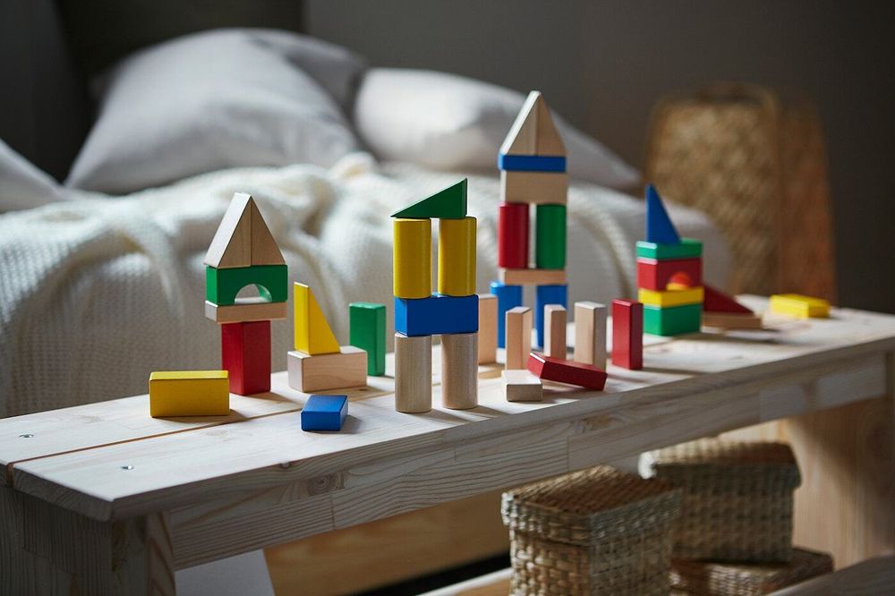 IKEA UNDERHÅLLA  (ИКЕА УНДЕРХÅЛЛА)  -  Набор кирпичиков 40 шт, разноцветные