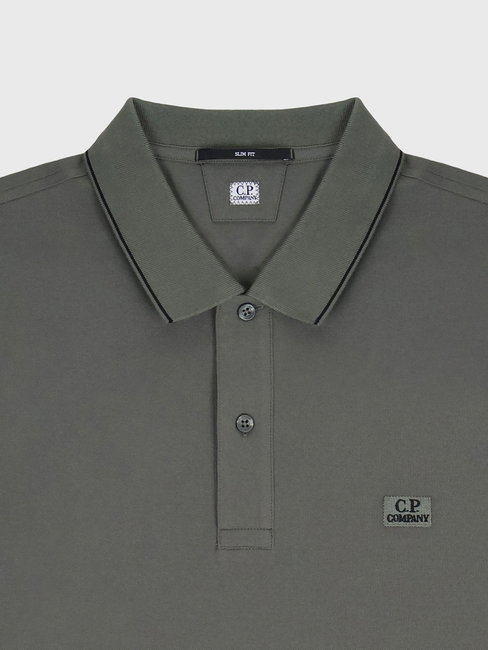 Поло с длинным рукавом C.P. Company Stretch Piquet Line Slim Dark Green