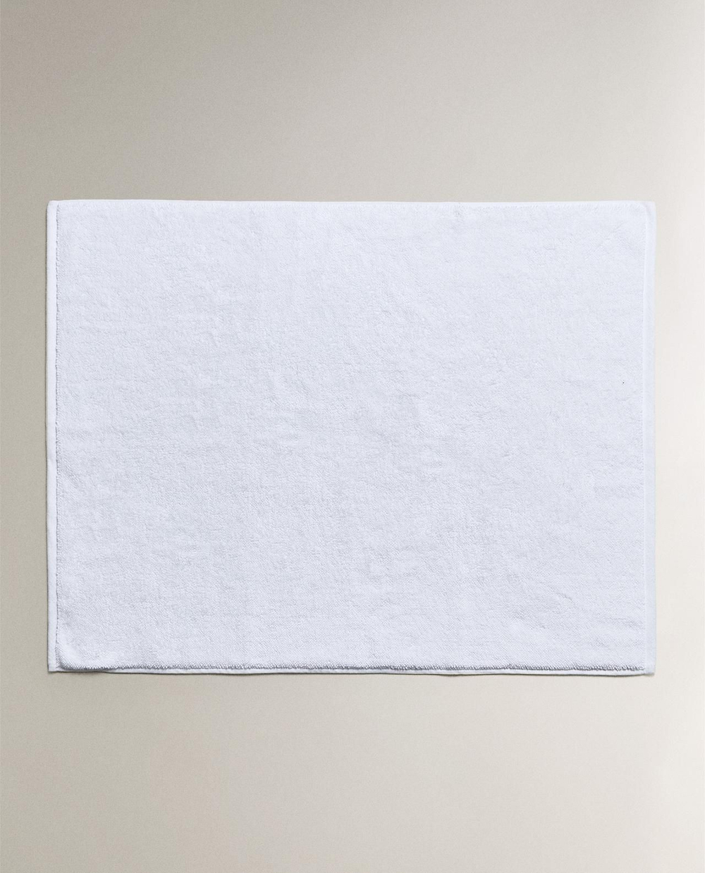 Zara Home - Хлопковый коврик для ванной с рисовой строчкой, белый, 60x90 см