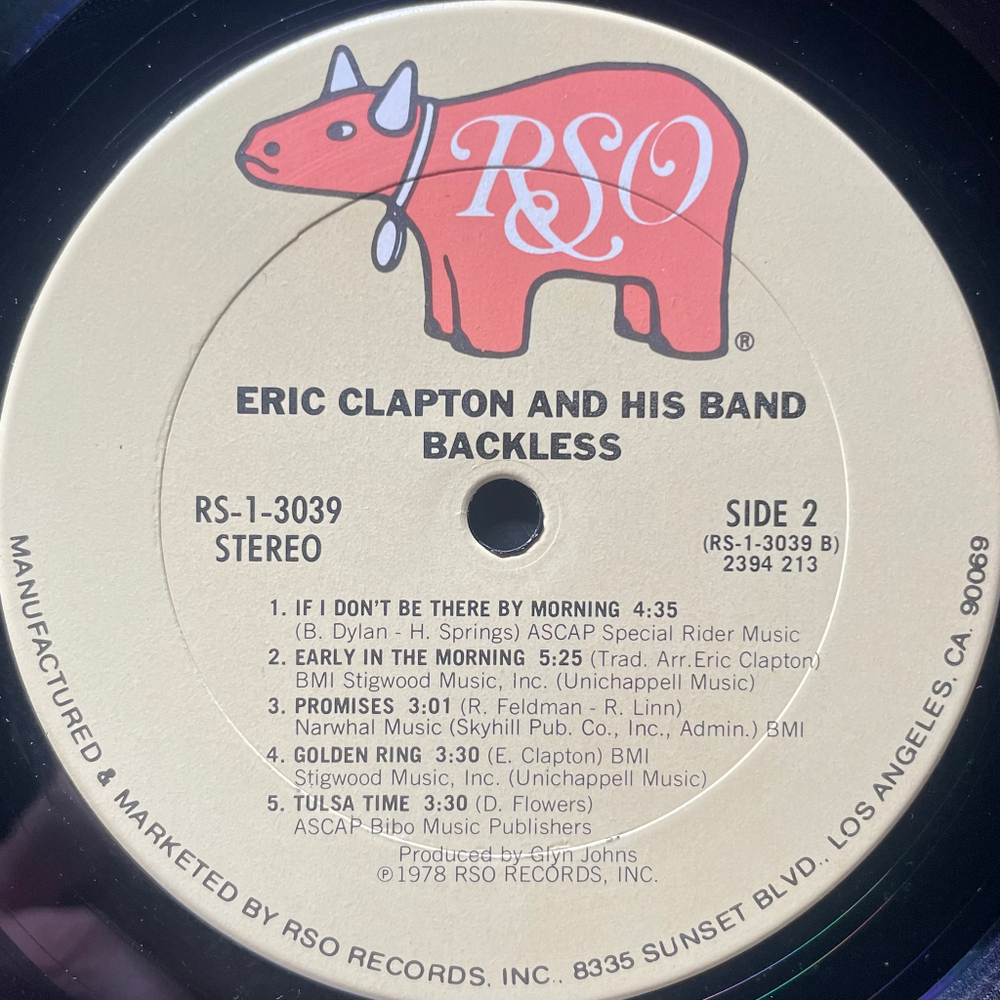 Eric Clapton ‎– Backless (США 1978г.)