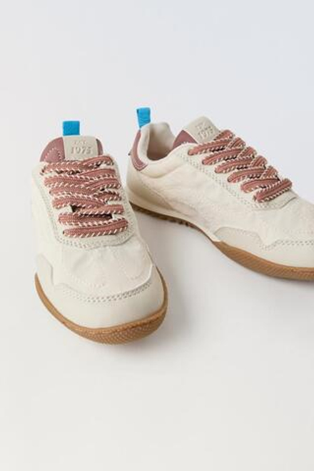 ZARA КРОССОВКИ SOFT, ЭКРЮ