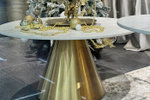 Стол журнальный Garda Decor Garda Decor керамогранит белый d80*40 см