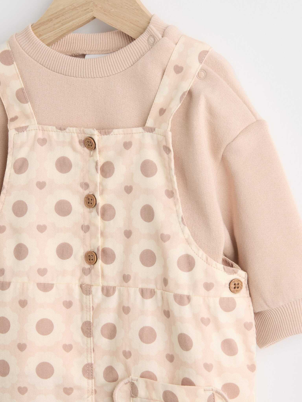 Комбинезон и боди в комплекте для девочки Next N97-319, Бежевый