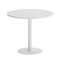 Onix Direct Стол круглый O.SPRG-1 Белый Бриллиант/Металл Белый 900*900*750