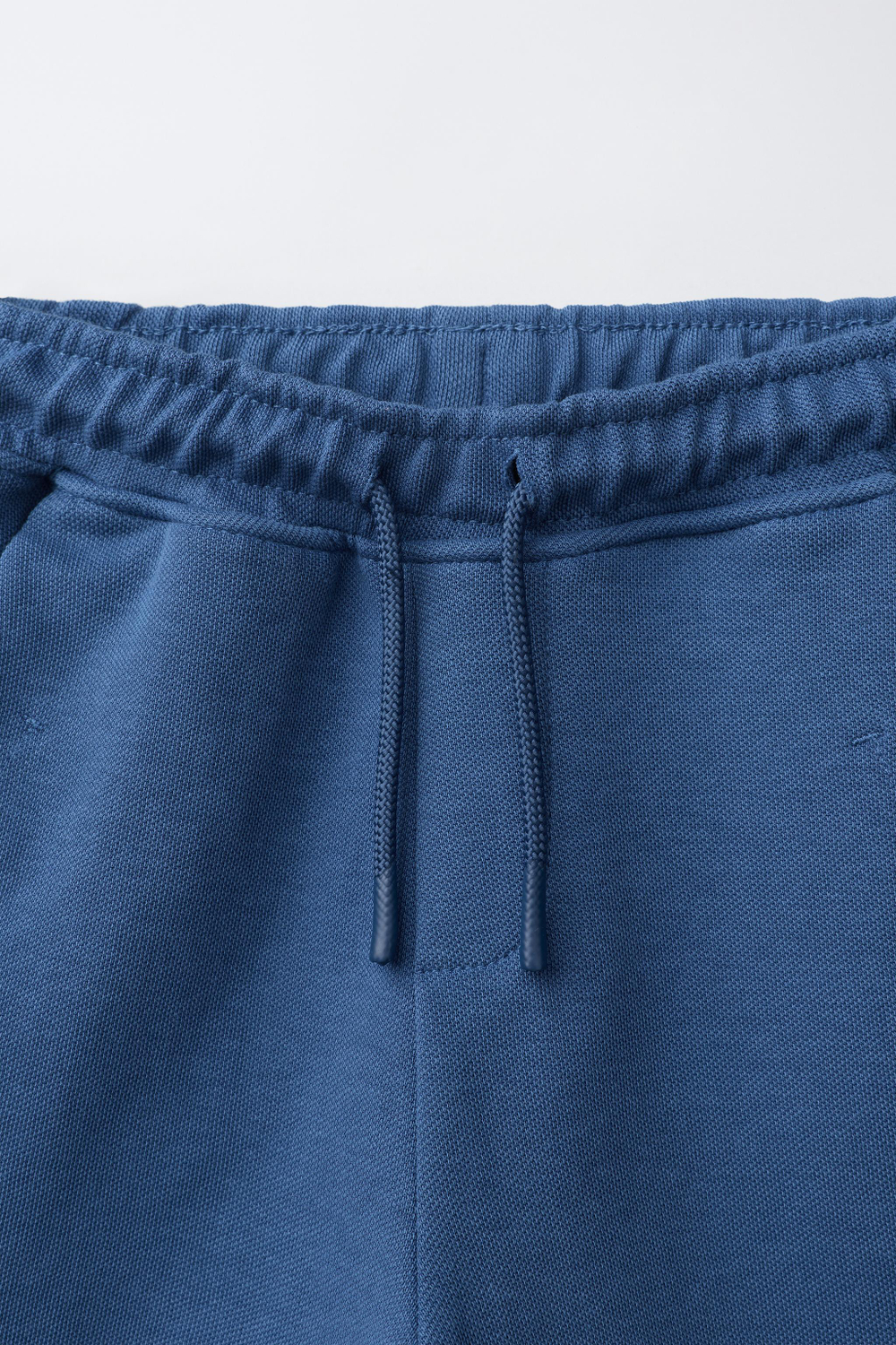 ZARA КОМФОРТНЫЕ ШОРТЫ ИЗ МЯГКОЙ ТКАНИ, СИНИЙ