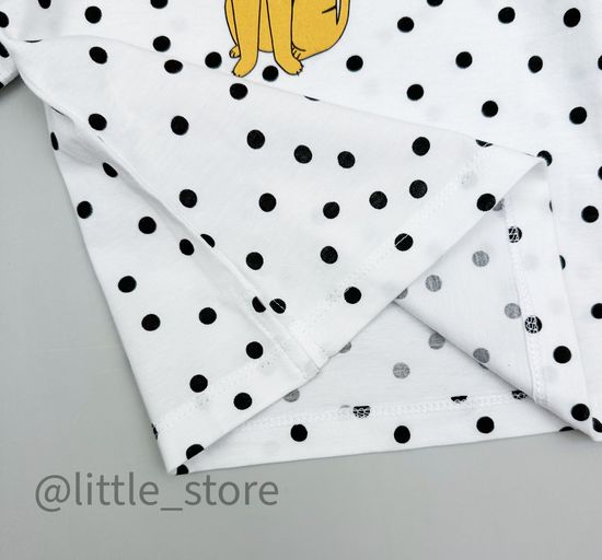 Футболка хлопковая "Горошки" белая