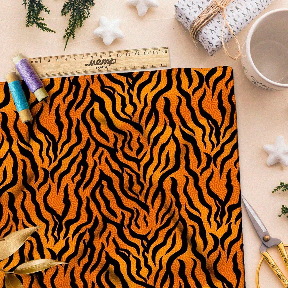 Ткань премиум мембрана тигриные полоски