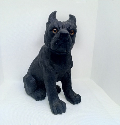 Статуэтка собаки из черного оникса