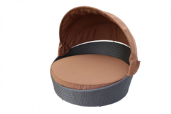 Шезлонг-диван круглый из искусственного ротанга