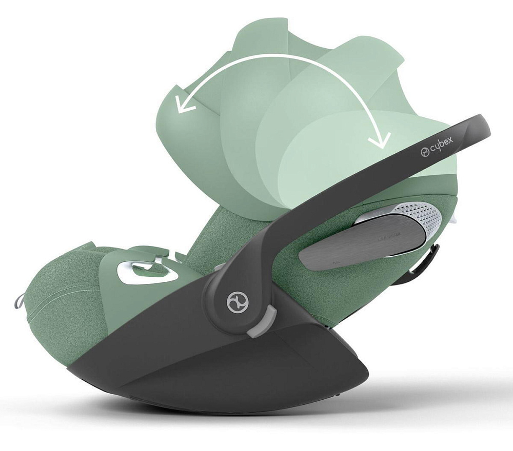 Коляска 3 в 1 Cybex Priam IV Rosegold complete и автокресло Cloud T i-Size Leaf Green Plus Sepia Black