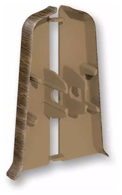 Торцевые (пара) для плинтуса 55мм "Деконика", 291 Орех