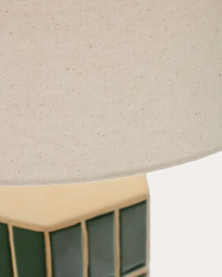 Настольная лампа Rue из зеленой керамики