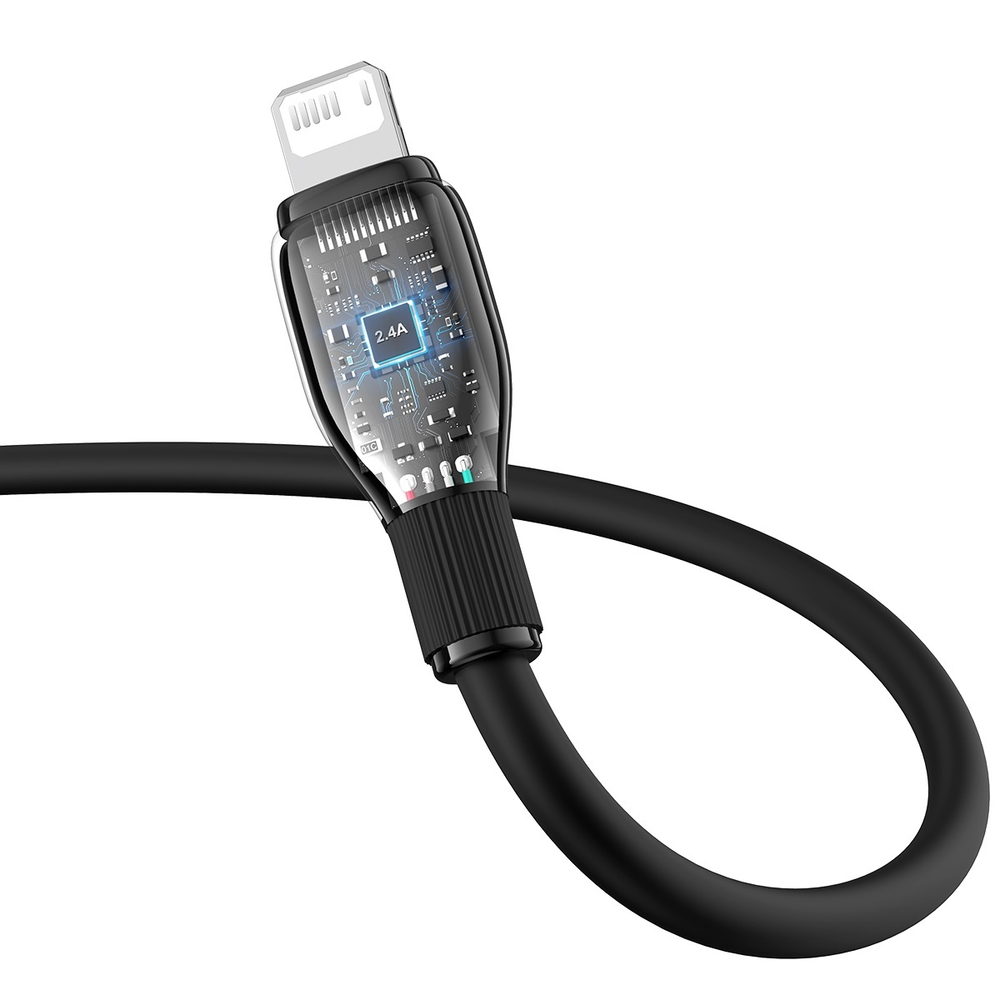 USB - Lightning Кабель Baseus Pudding | Fast Charging 2.4A 2m - Black