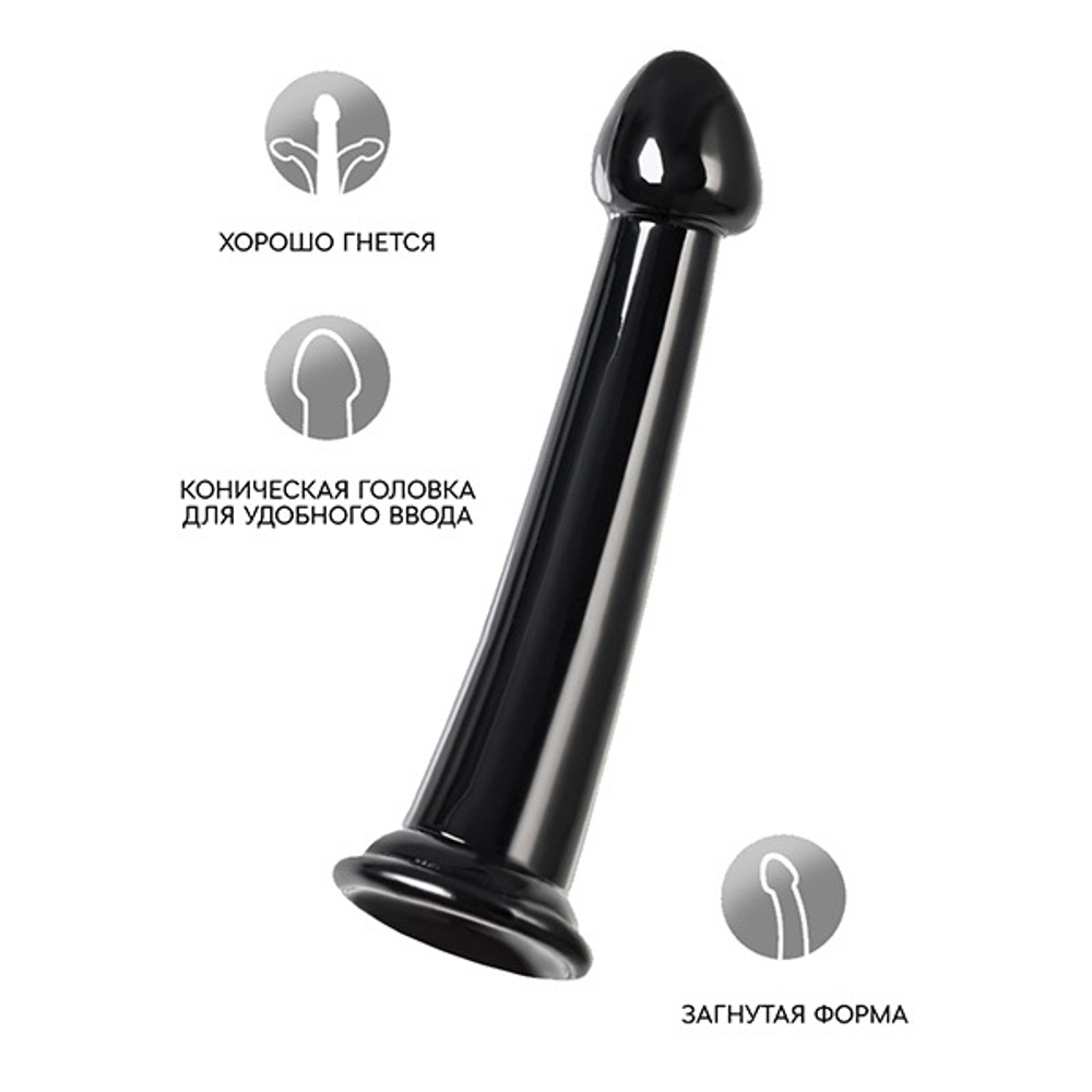 Черный фаллоимитатор 18см ToyFa Jelly Dildo M 882026-5