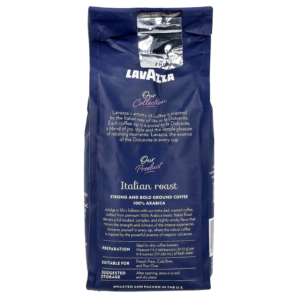 LavAzza Premium Coffees, Итальянская обжарка, молотая, экстратемная обжарка, 340 г (12 унций)