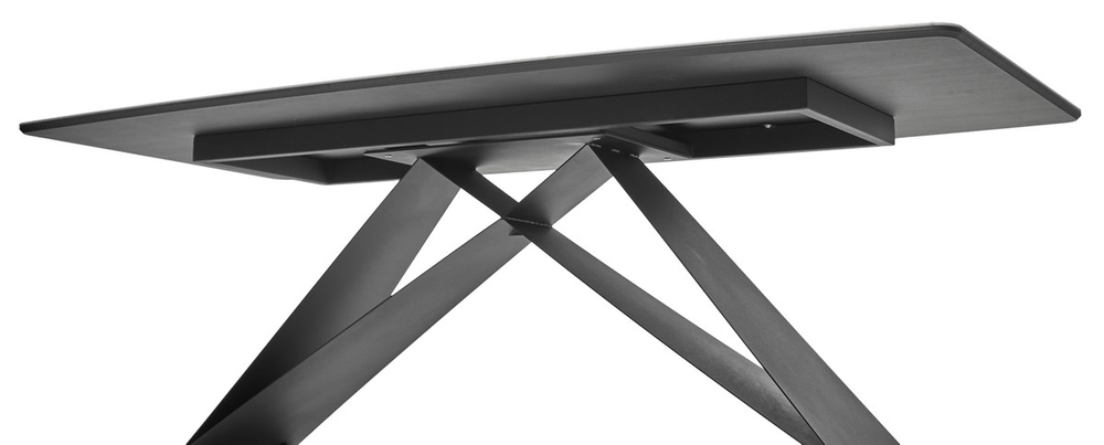 Стол М-City DISAUR Марсель 220 Риттер (Ritcher Dove Amadeus), керамика, Черный каркас