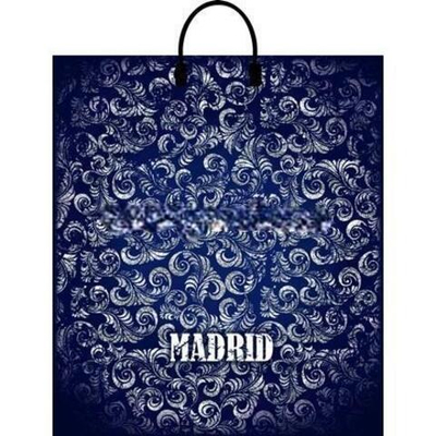 Пакет с пластиковой ручкой ПВД 40х44 (100 мкм) "Мадрид" лам. (10/100 шт.) Интерпак