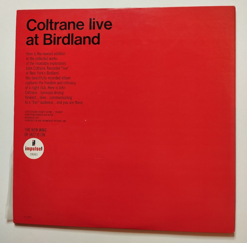 Винтажная виниловая пластинка LP John Coltrane Live At Birdland (Japan 1976) (Obi)