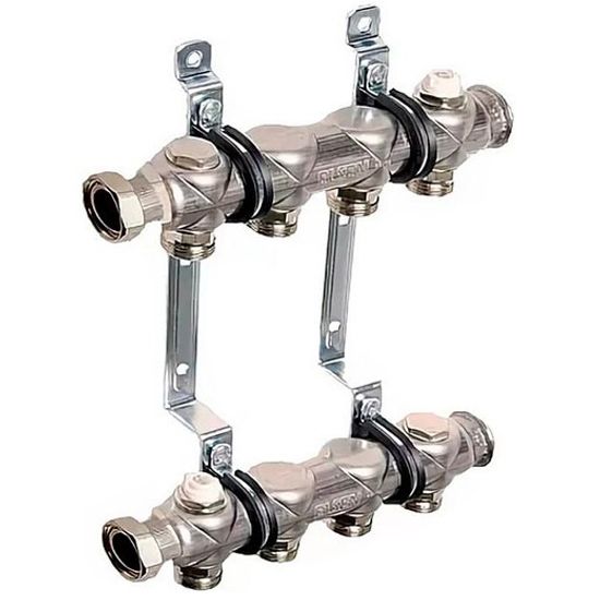 Коллекторная группа Elsen EMi01 1"х3/4", 8 контуров из нерж. стали для радиаторного отопления