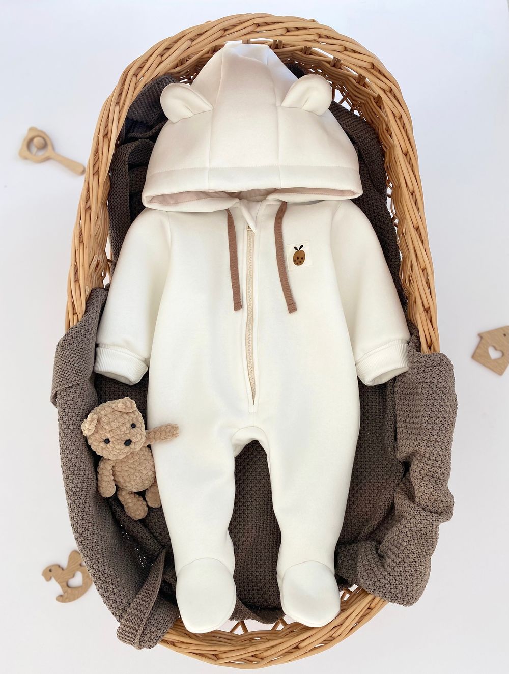 Комбинезон утепленный "Ягодка" с лапкой (62-74),с манжетом (80-86)