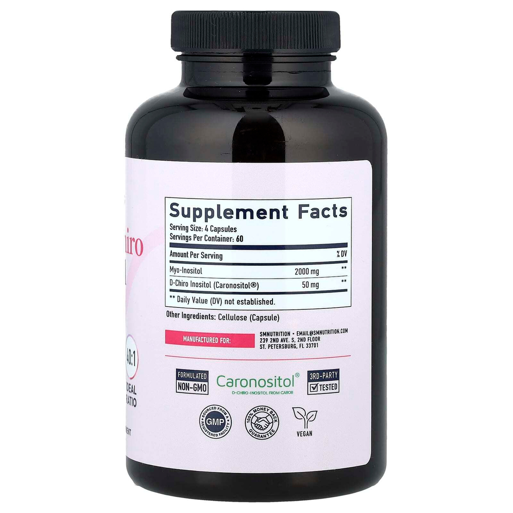 SMNutrition, Мио и D-хиро инозитол, 240 капсул