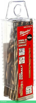 Сверло по металлу Milwaukee HSS-Co 5.0мм 10шт (4932373343)