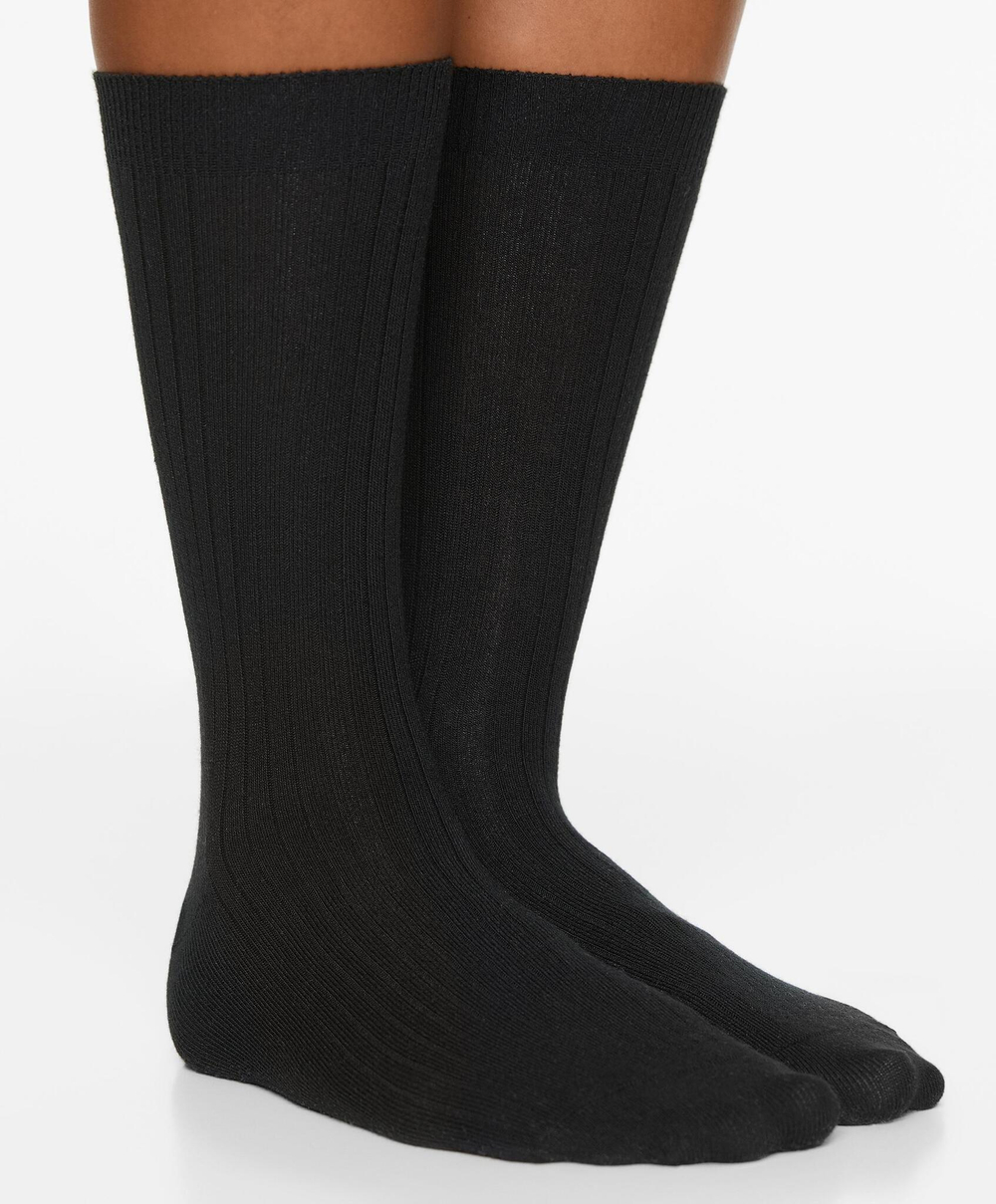 Oysho Классические носки из модала и кашемира, черный