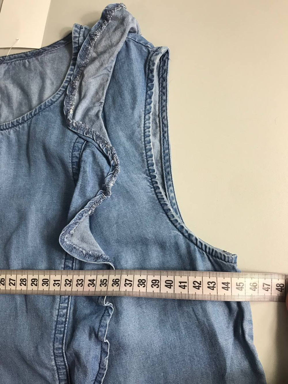 Топ джинсовый, визуально на 44 размер
