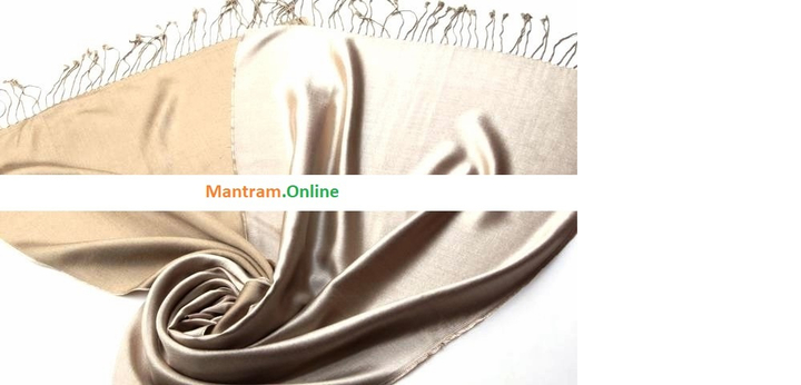 Палантин материал Шелк 100% двухсторонний цвет оливковый 180х50 см.