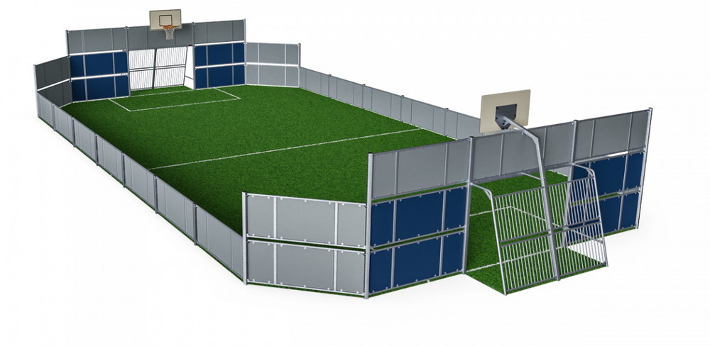 Площадка MUGA, 12x24, низкая - HDPE