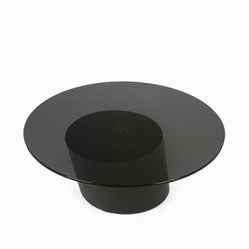 Кофейный стол Exalto 80х35 сталь и стекло