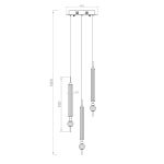 Подвесной светильник OD2503-3 gold