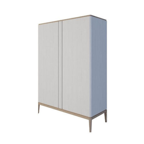 Шкаф 2-створчатый Иконс (белый/беленый дуб)