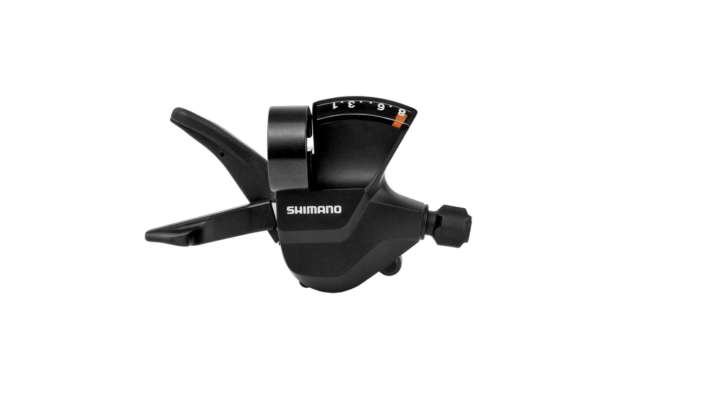 Шифтер Shimano Altus, M315, правый, 8 скоростей, индикатор, трос 2050мм, черный