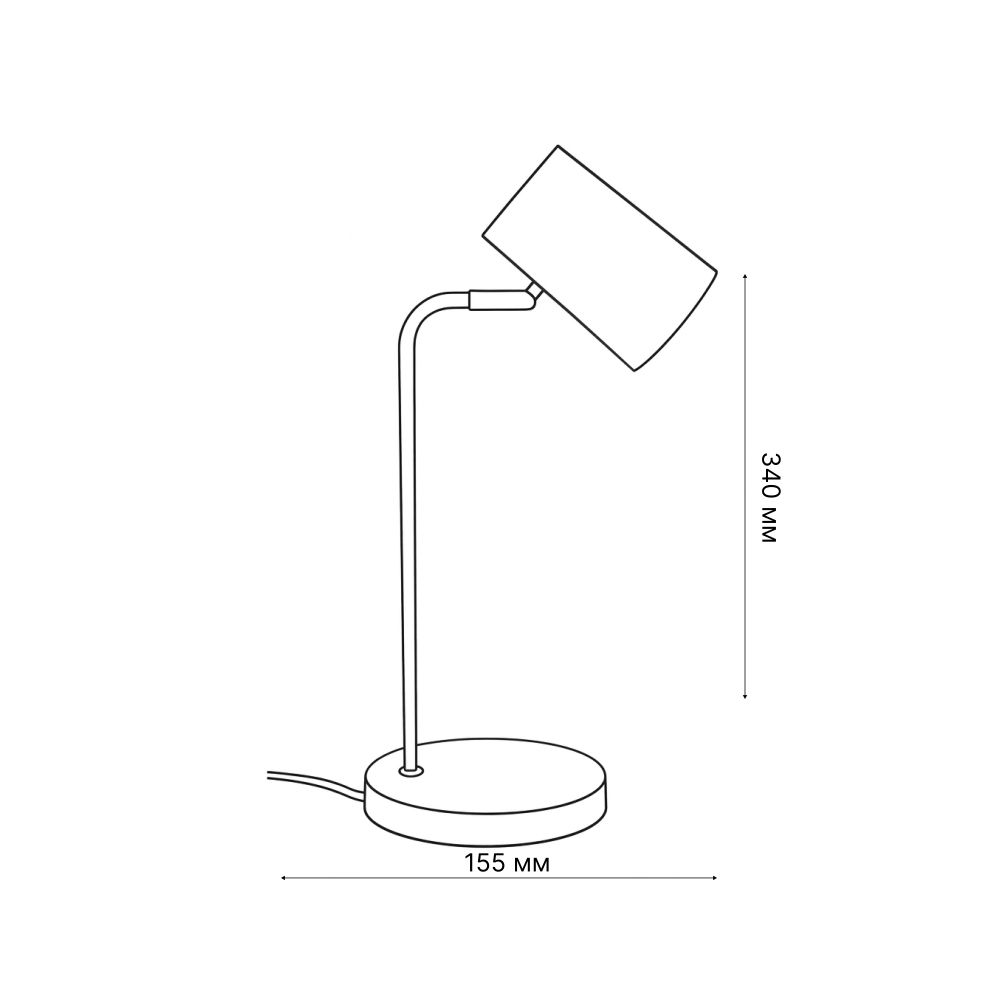 ULM-B600 6W-4500K-DIM WHITE Светильник настольный светодиодный. 6W. Сенсорный выключатель. Диммер. Белый. ТМ Uniel