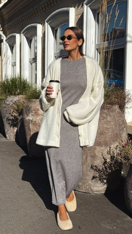 Платье "Enigma" оттенок серый меланж