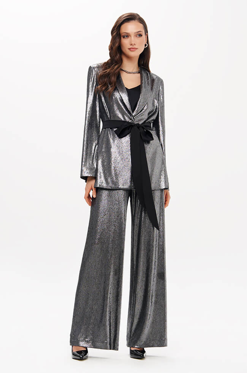 1957 Жакет женский (серебристо-черный)